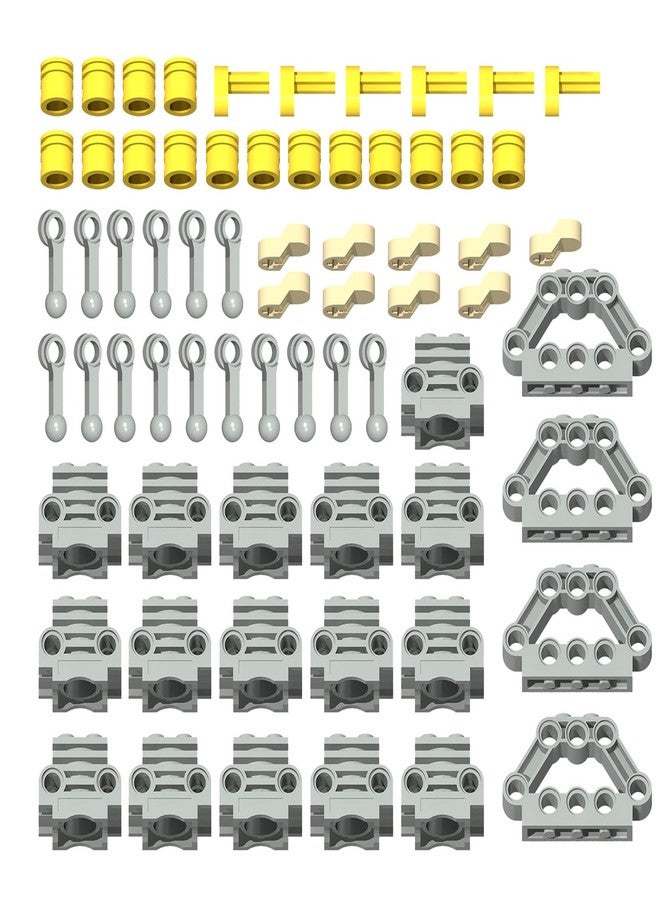 Scakbyer 67pcs Technical Parts Engine Kit - Includes Cylinder, Piston, Connecting Rod, Pin Connector Block, Crankshaft & Crankshaft Center - Compatible with MOC-Technic Building Sets - Image 1